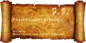 Feichtinger Viktor névjegykártya